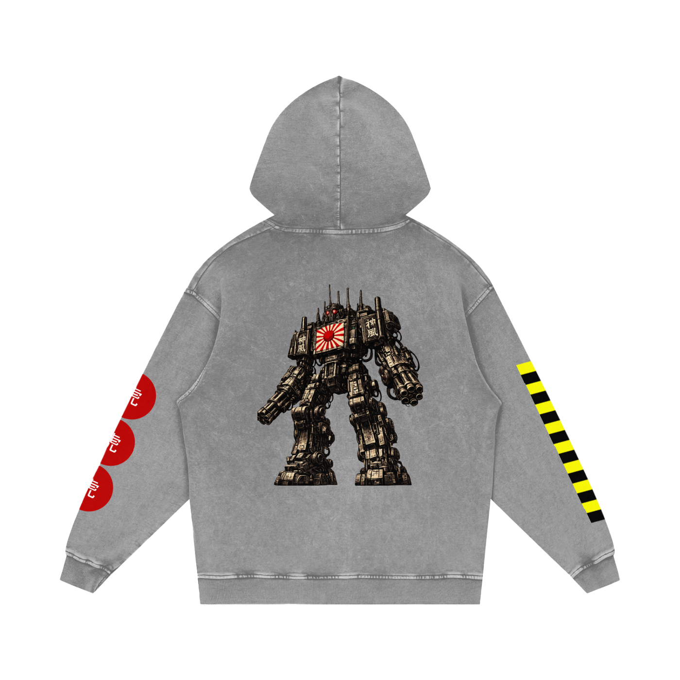 Snow Washed Loose Cotton Hoodie