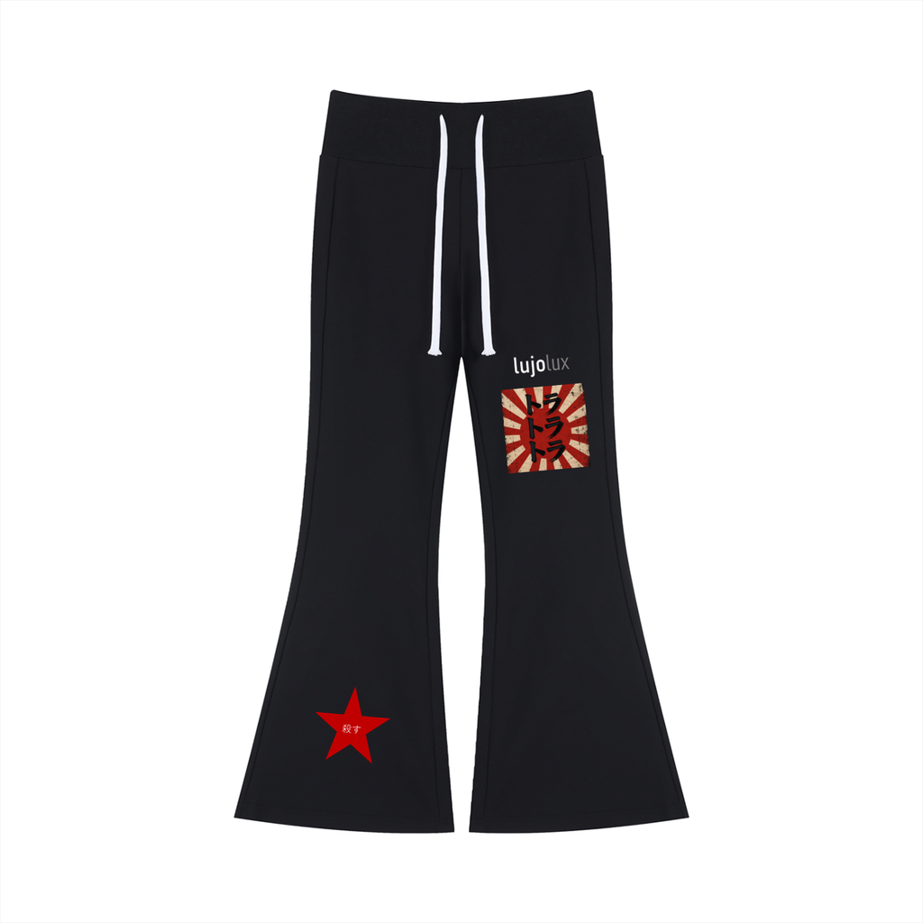 Women's Drawstring Flared Leg Pants