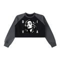 Raw-Hem Color-Block Raglan Crop Sweatshirt