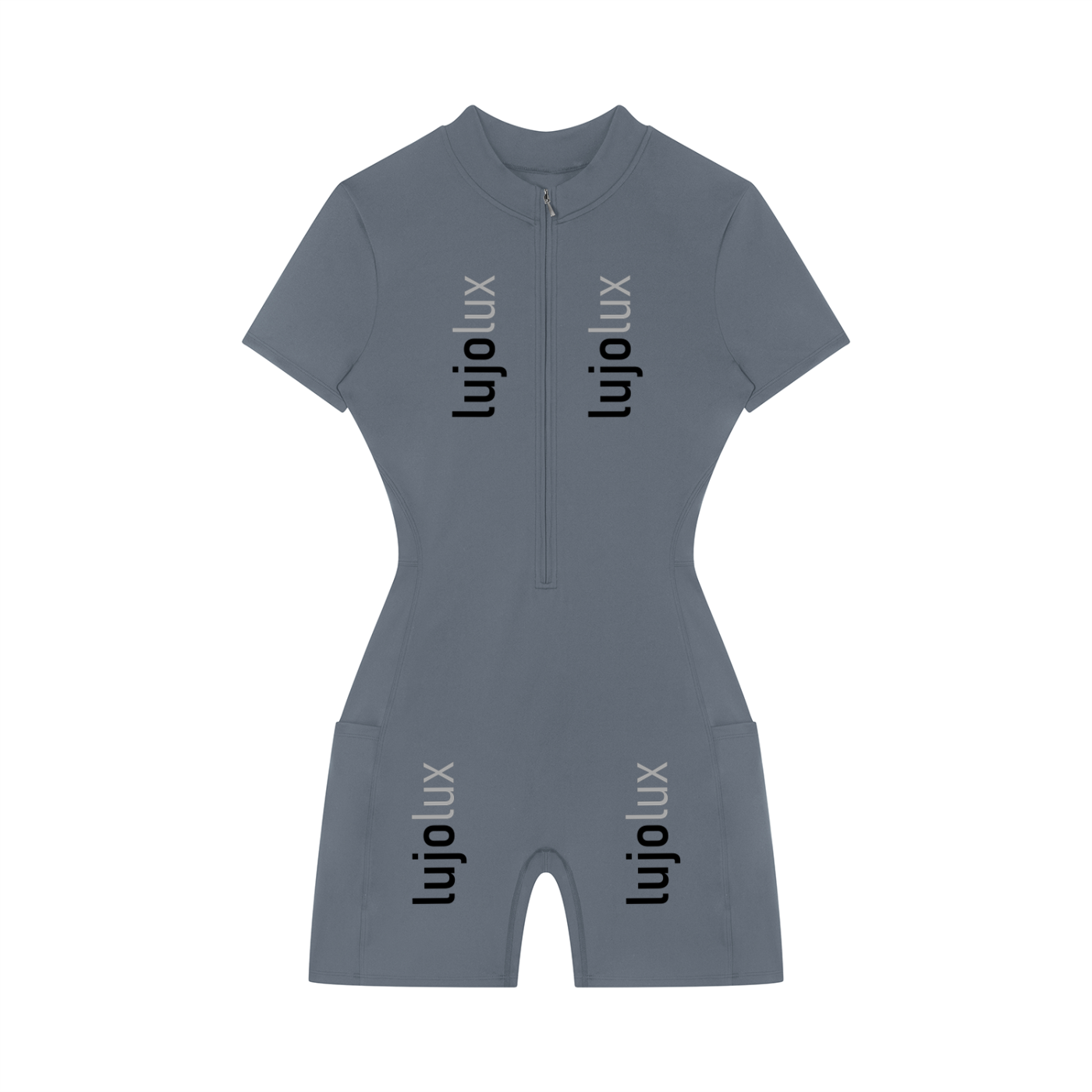 Women's Quarter-Zip Short Sleeve Romper