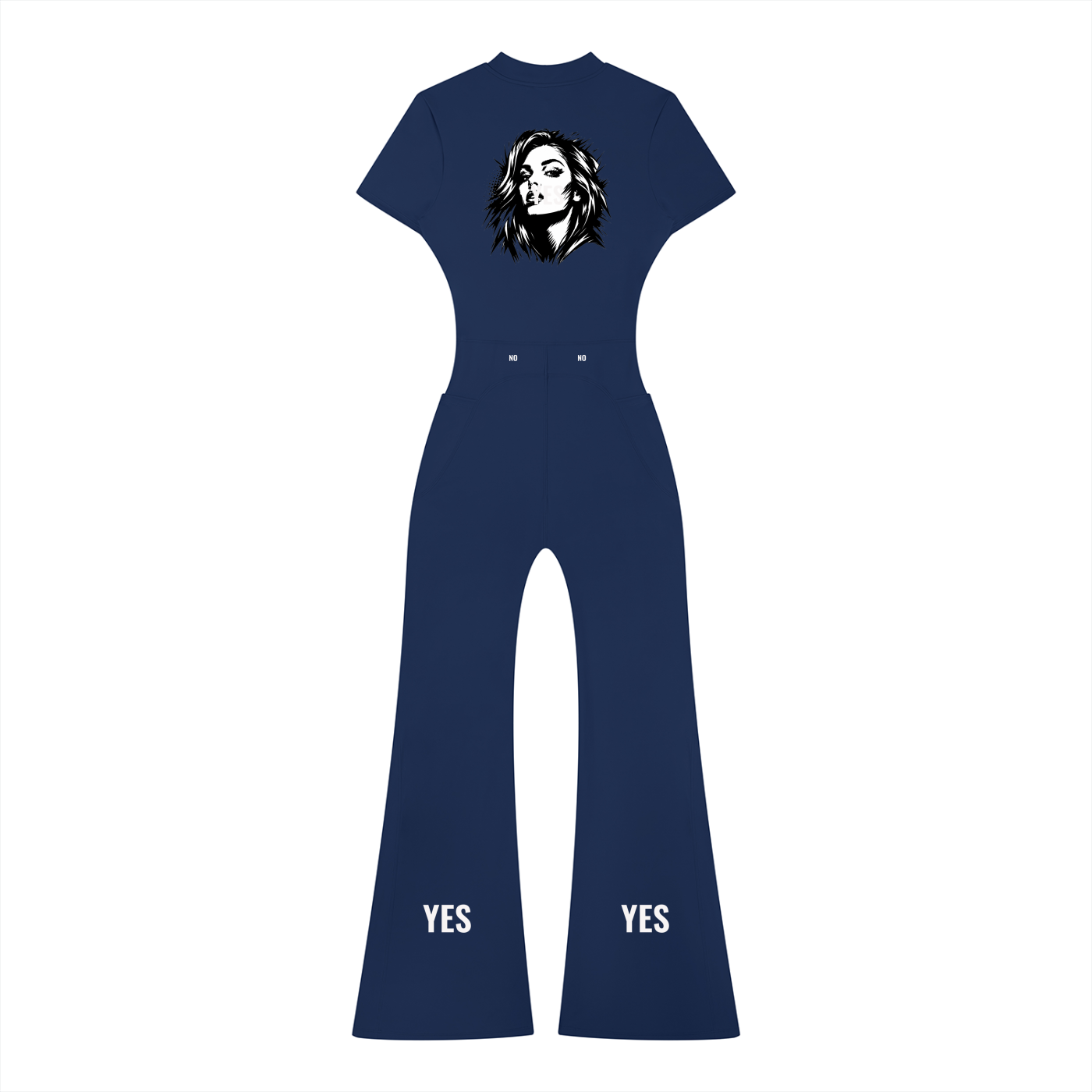 Women’s Tight Flared Leg Quarter-Zip Jumpsuit