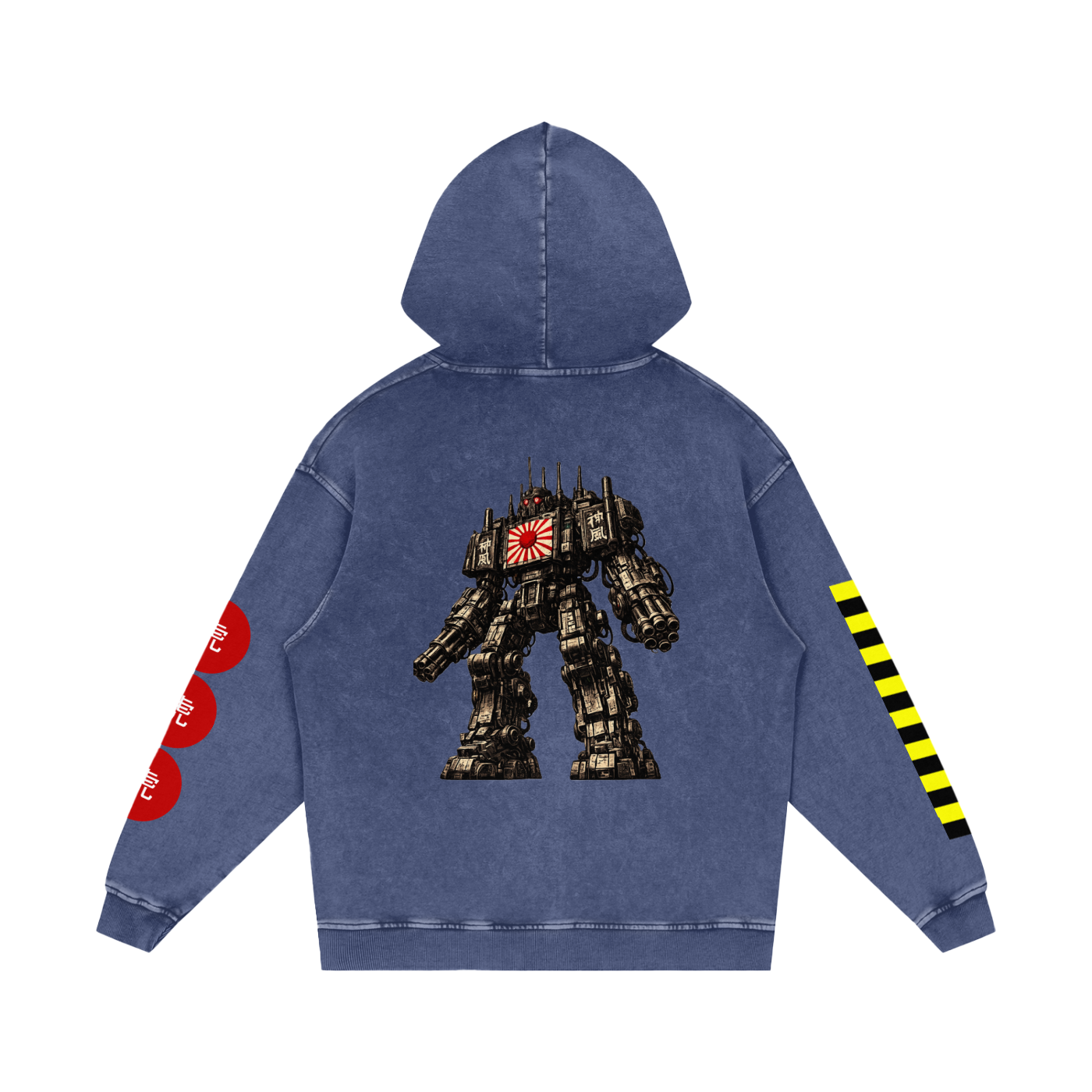 Snow Washed Loose Cotton Hoodie