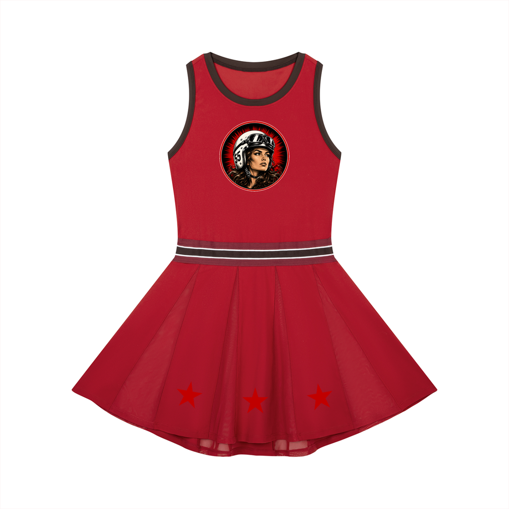 Women's Color Block A-Line Sleeveless Dress