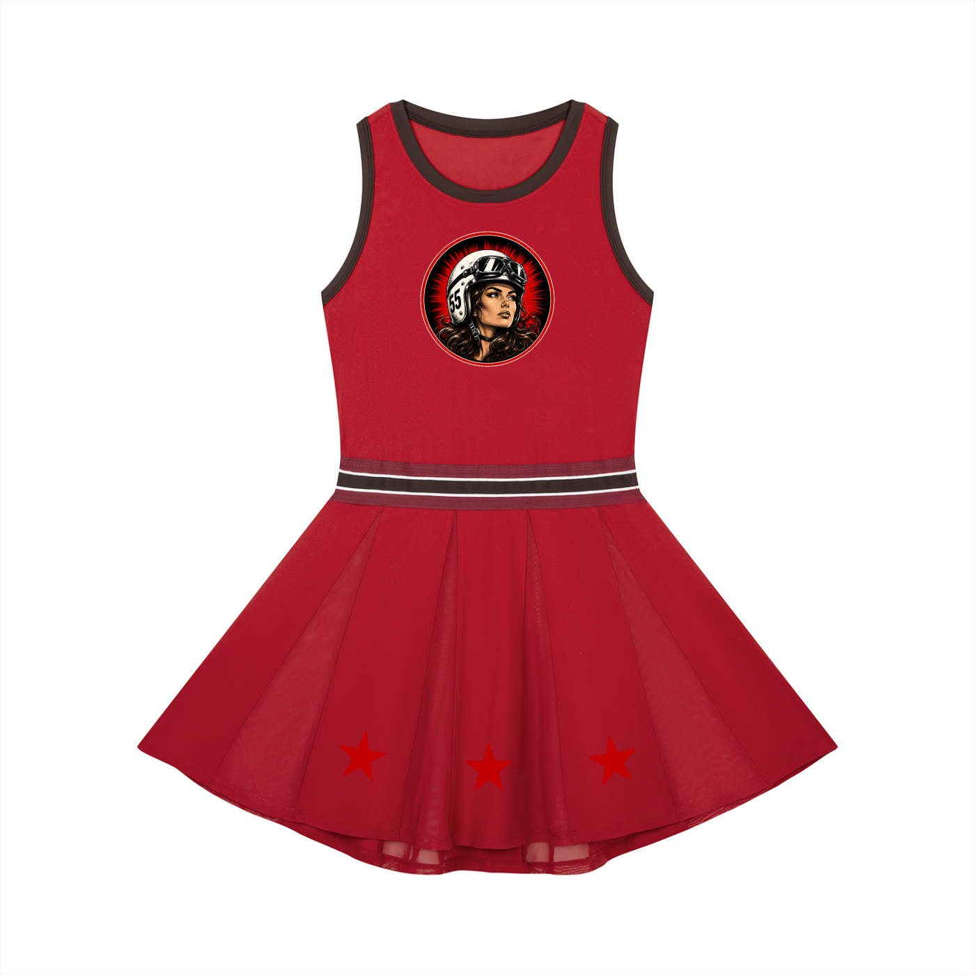 Women's Color Block A-Line Sleeveless Dress