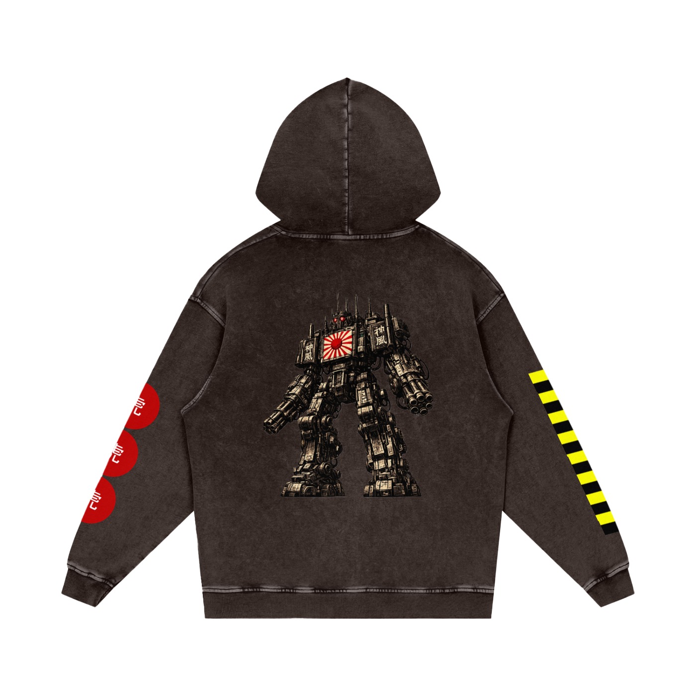 Snow Washed Loose Cotton Hoodie