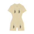 Women's Quarter-Zip Short Sleeve Romper
