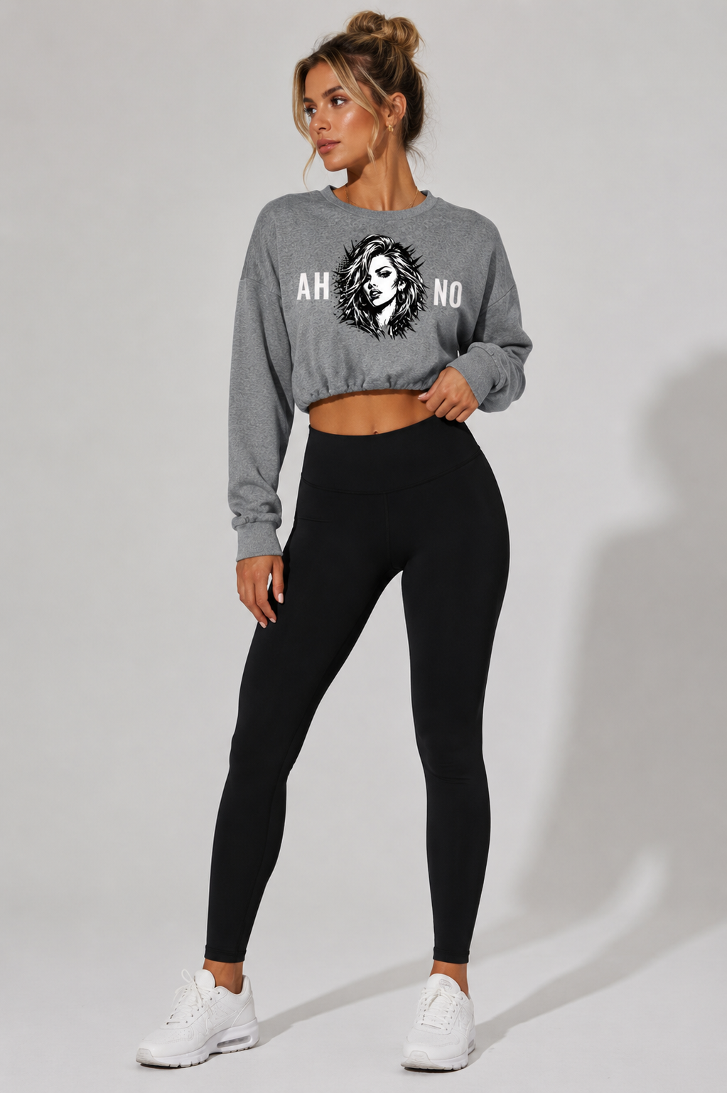 Women's Boxy Cropped Crewneck Sweatshirt