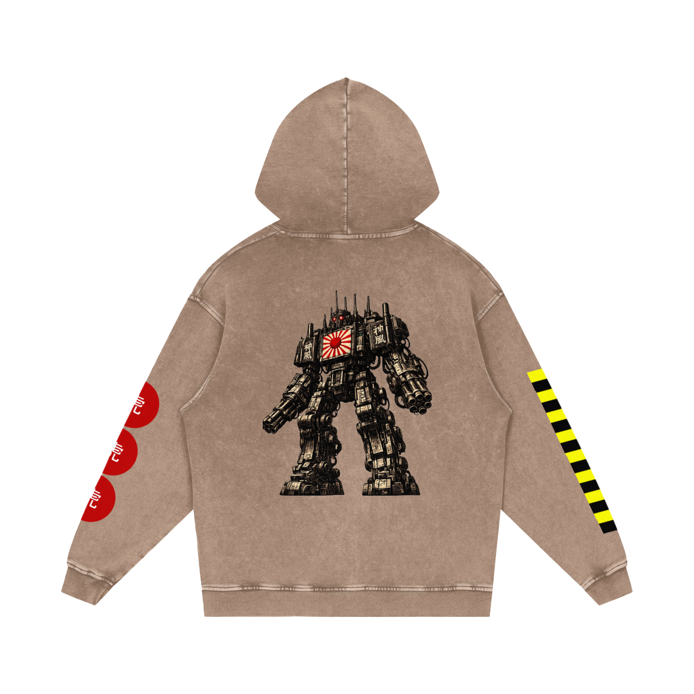 Snow Washed Loose Cotton Hoodie