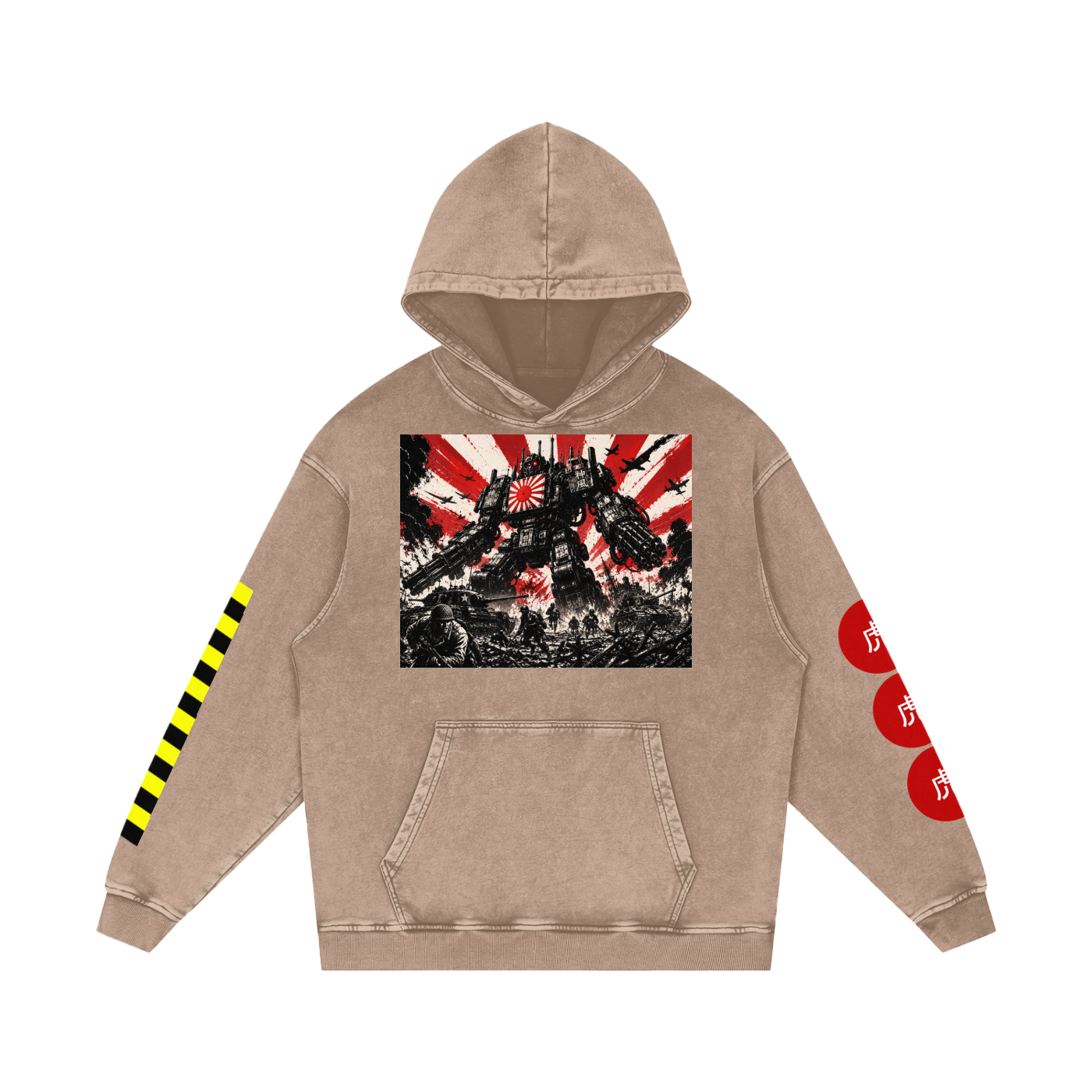 Snow Washed Loose Cotton Hoodie