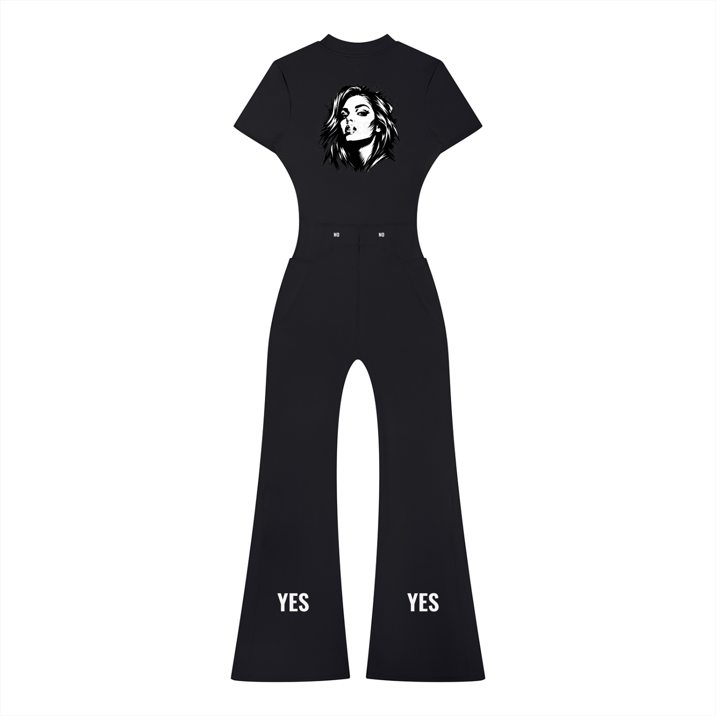 Women’s Tight Flared Leg Quarter-Zip Jumpsuit
