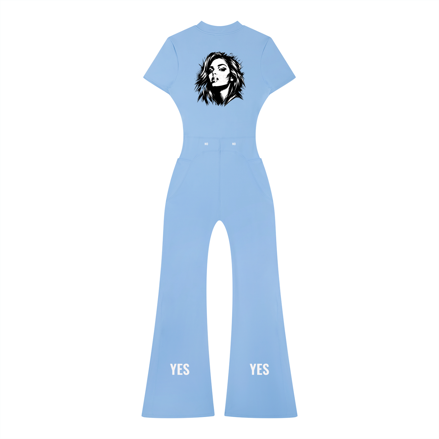 Women’s Tight Flared Leg Quarter-Zip Jumpsuit