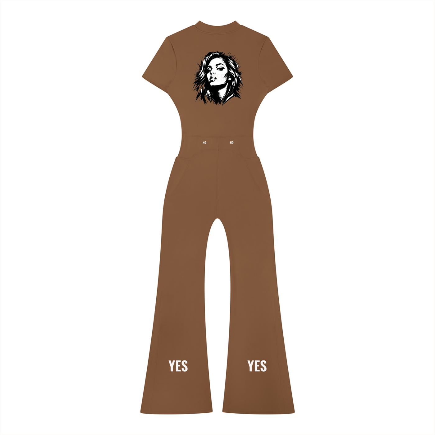 Women’s Tight Flared Leg Quarter-Zip Jumpsuit
