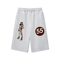 Relaxed Drawstring Three-quarter Sweatpants