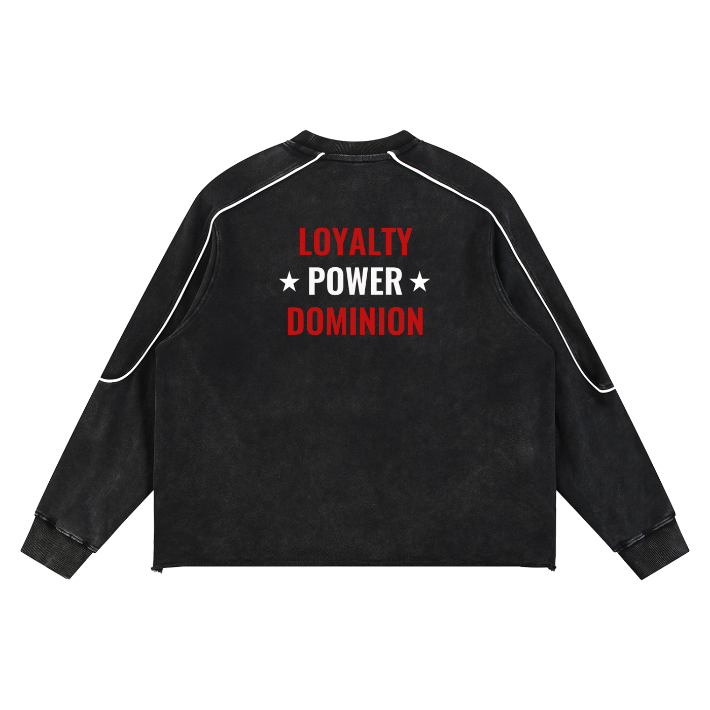 Mineral Wash Piping Raw Hem Sweatshirt
